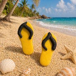 Flip Flop Sandals Handmade Polymer Clay Earrings