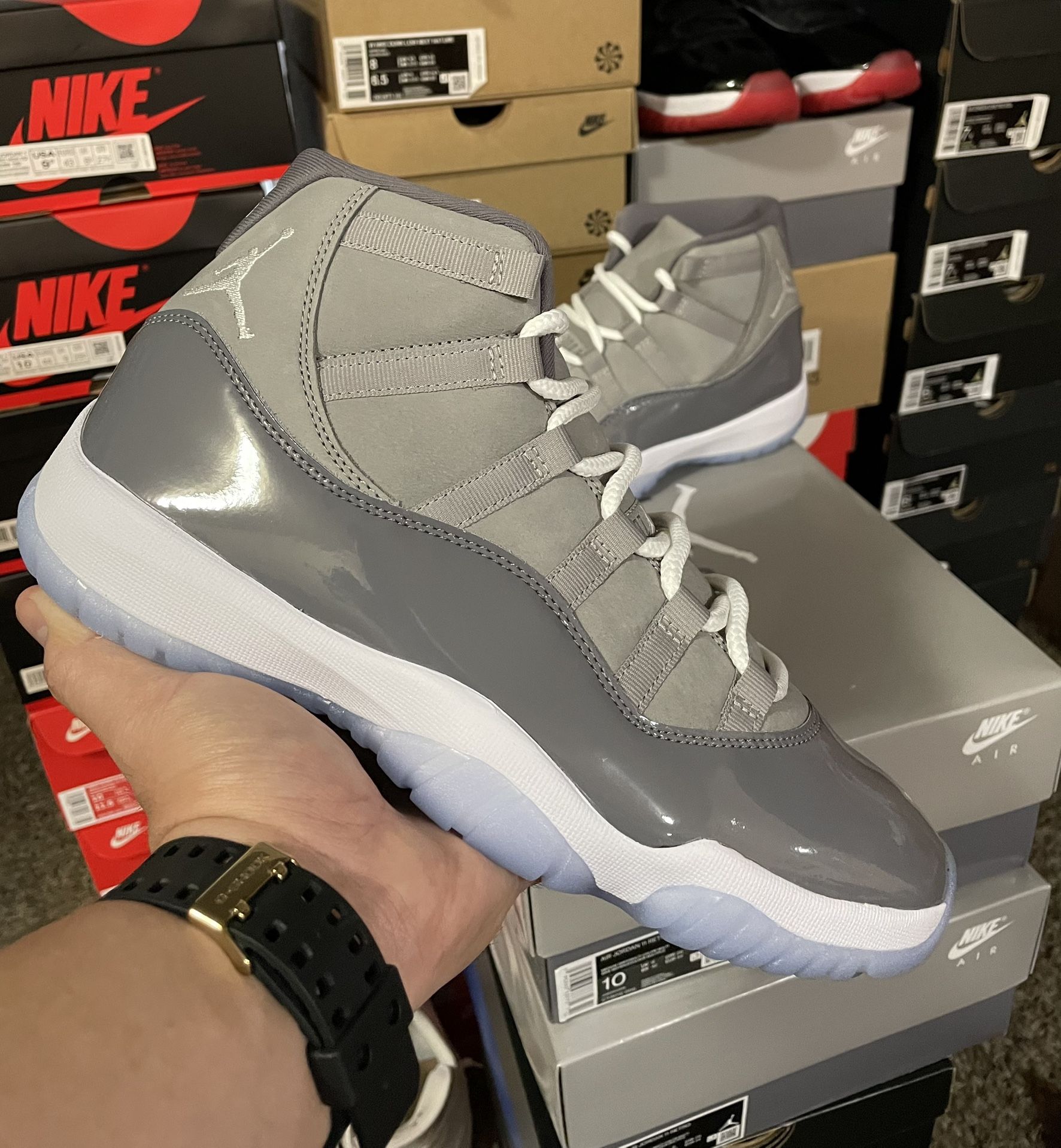 New* 2021 Nike Air JORDAN 11 Retro "Cool Grey" MENS Size 10 US - OG All DS