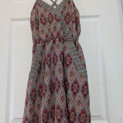 Xhilaration Multicolor Patterned Dress women's Size Small 