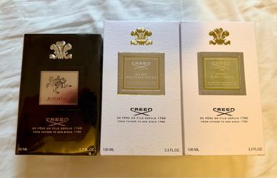 Creed Designer EDP Cologne Aventus, Silver Mountain Water, Green Irish Tweed NEW
