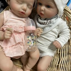Baby Boy And Girl Realistic Doll