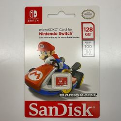 New SanDisk Mario Kart 128GB microSDXC SSD SDSQXBO-128G-ATCZN