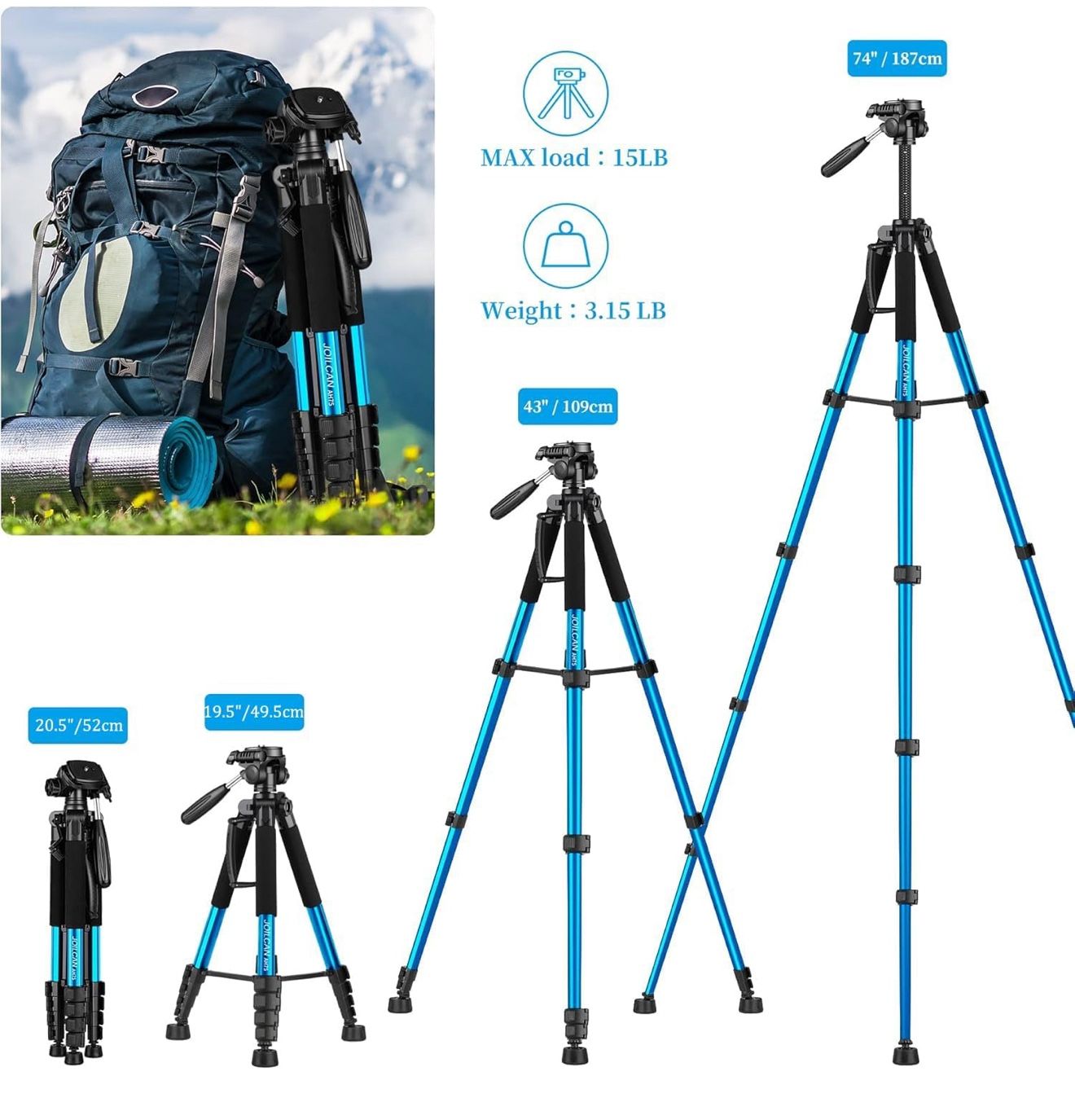 Joilcan Tripod 74” Heavy Duty