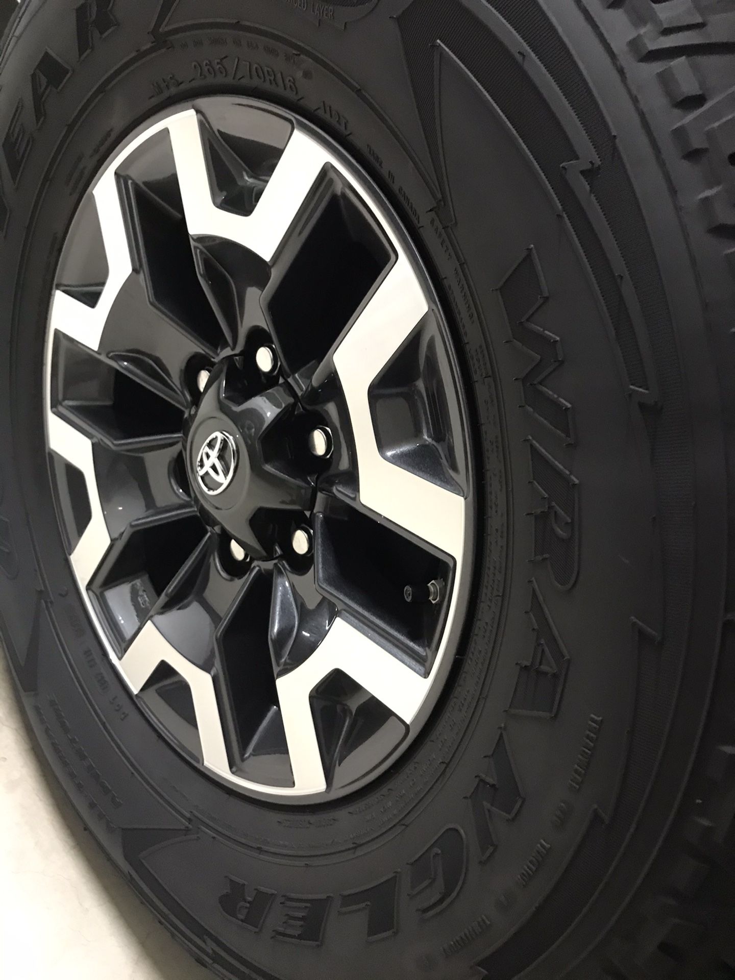 2020 Toyota Tacoma OEM wheels and tires Goodyear Wrangler 265/70 R16 ...