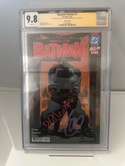 Absolute Batman #1 Nick Dragotta Main Cover 10th Print Double Signed By Snyder And Dragotta CGC 9.8