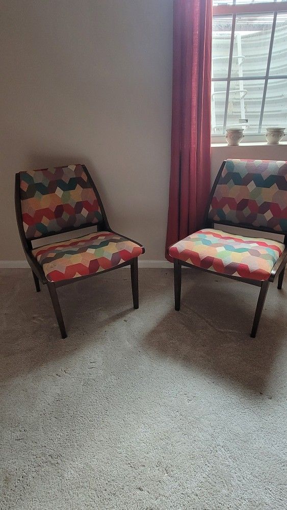 Two Matching Mid Century Retro Chairs