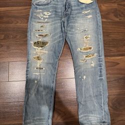 Polo Ralph Lauren Jeans The Varick Slim Distressed Camo Pants 