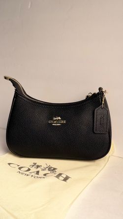 Coach New York Black Leather Shoulder Bag