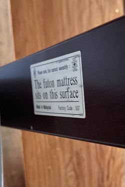 dark wood, full size futon