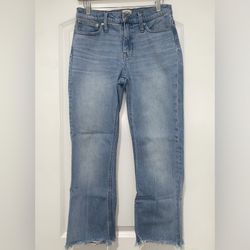 J.Crew Denim// 9" Billie Demi Boot Crop Raw Hem Jeans 