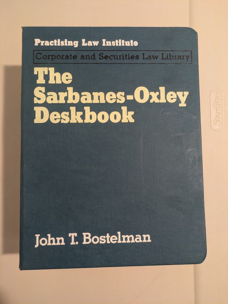The Sarbanes-Oxley Deskbook