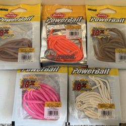 (5) Packs of Berkley PowerBait Fishing Power Trout Worms