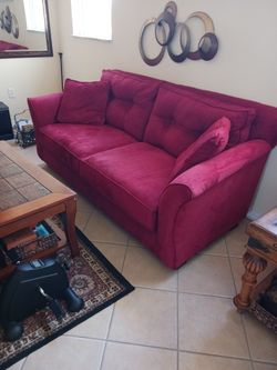 Comfy red Suade SOFA