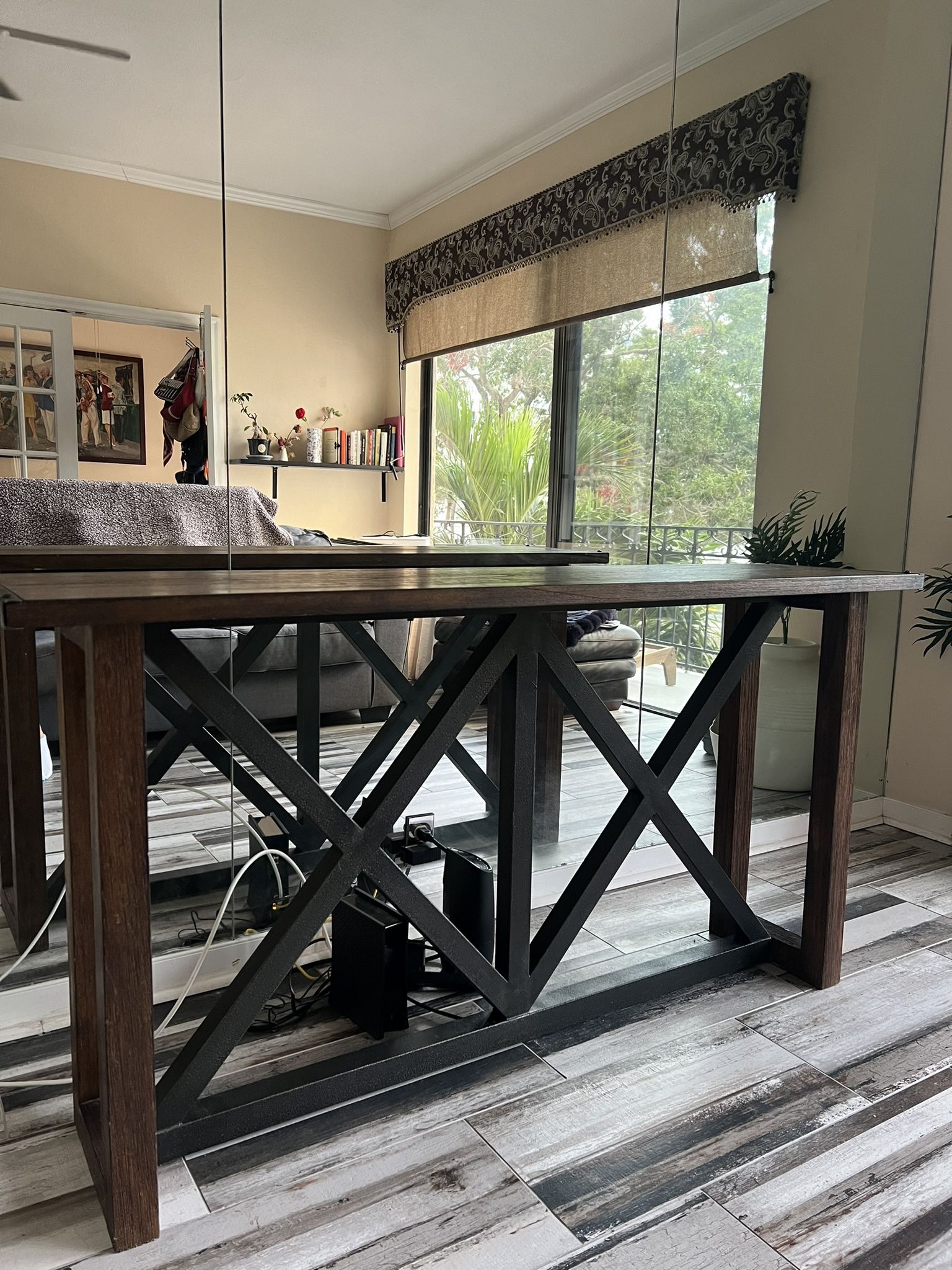 TV Metal & Wood Stand