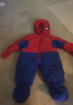Spiderman snow suit 12 months