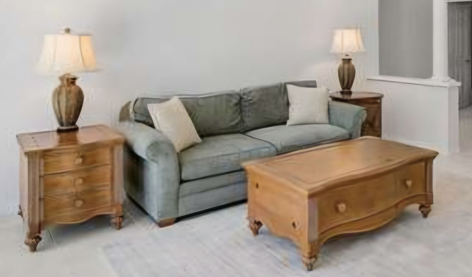 Tommy Bahama High End Solid Wood Large Cocktail Table & Matching End Table