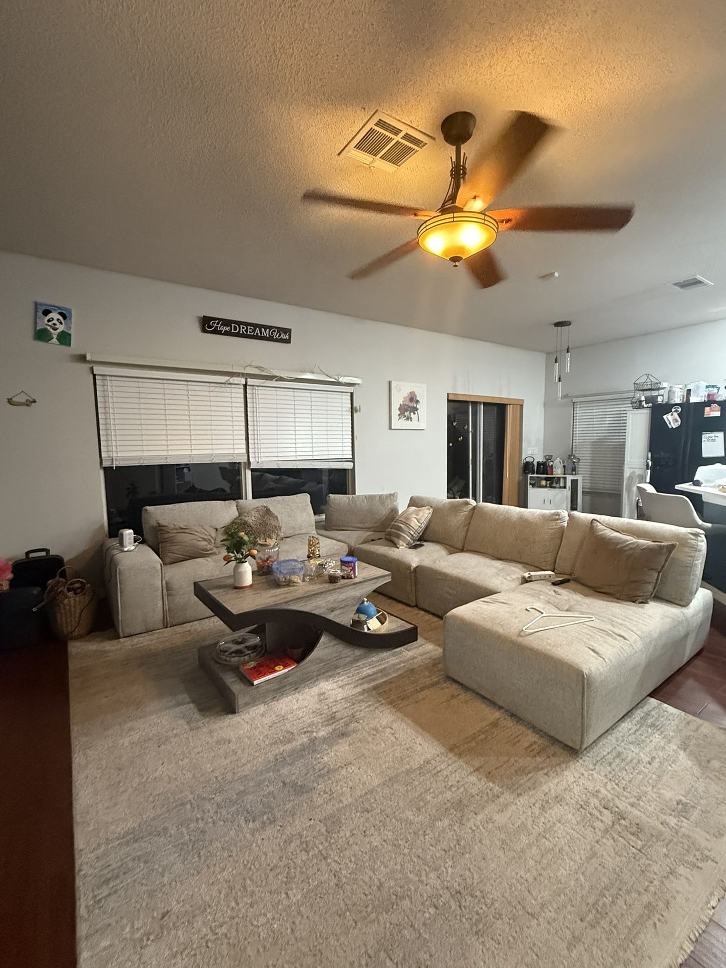 Grey Diamond Sofa Jazz Sectional - Oversized, Adjustable Seating- Carpet (separate pricing)