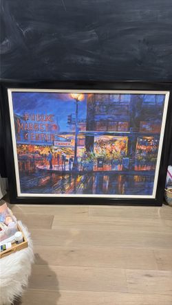55 x 43 inch Public Market Seattle Giclee