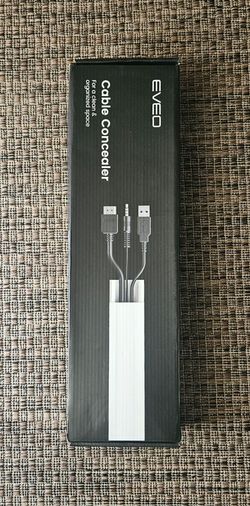 EVEO Cable Concealer Kit - Grey Cord Covers (Open Box / Near Full)