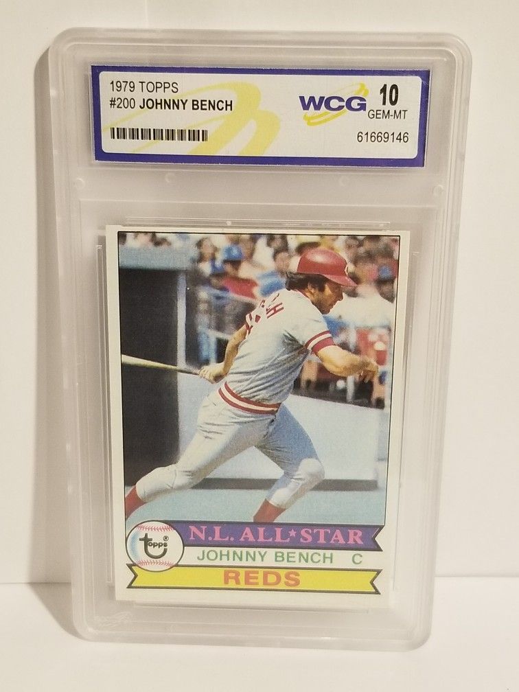 Johnny Bench 1979 Topps Baseball Card Graded 10 Gem Mint Reds