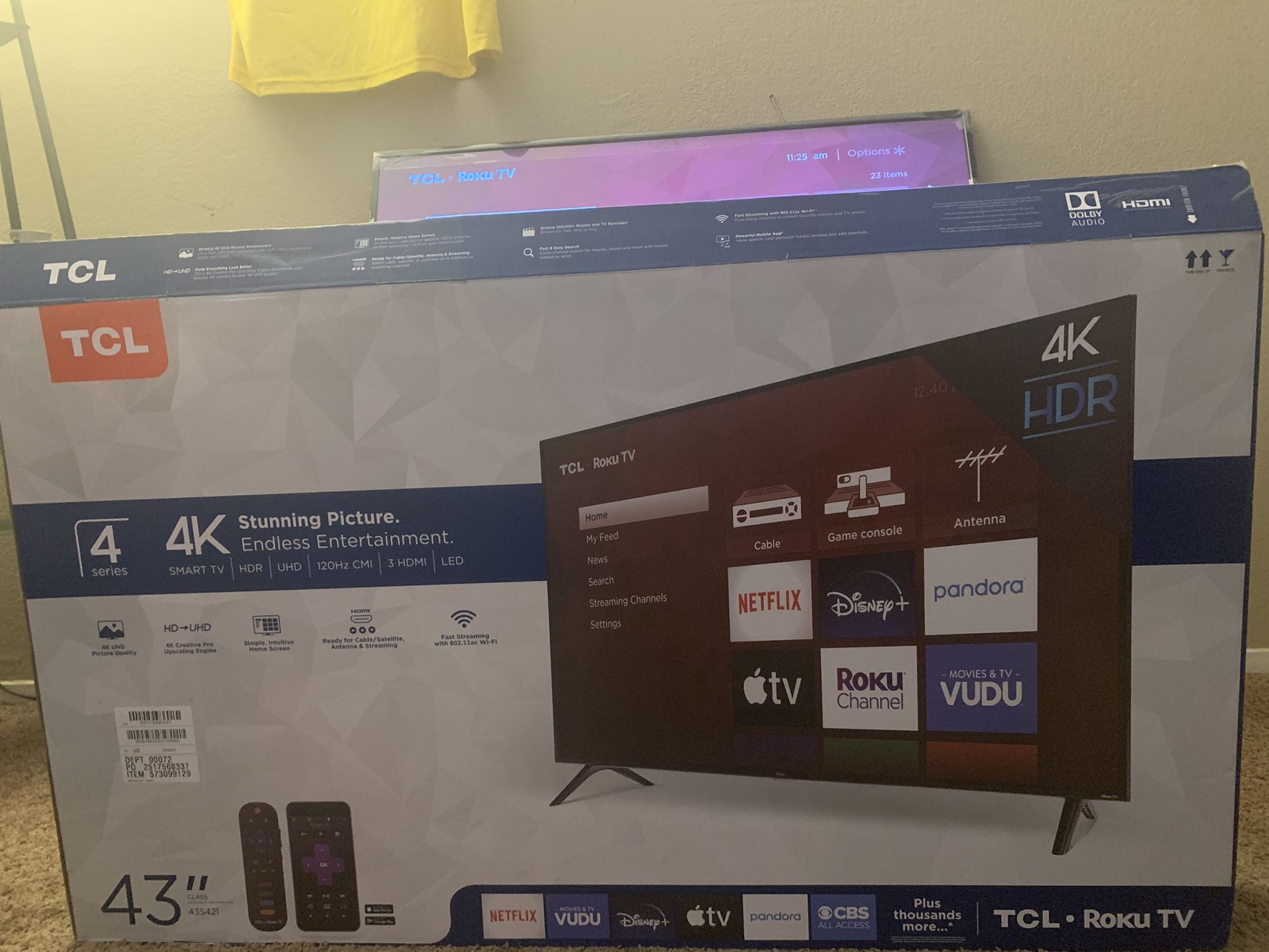 4K Roku Smart Tv 43”