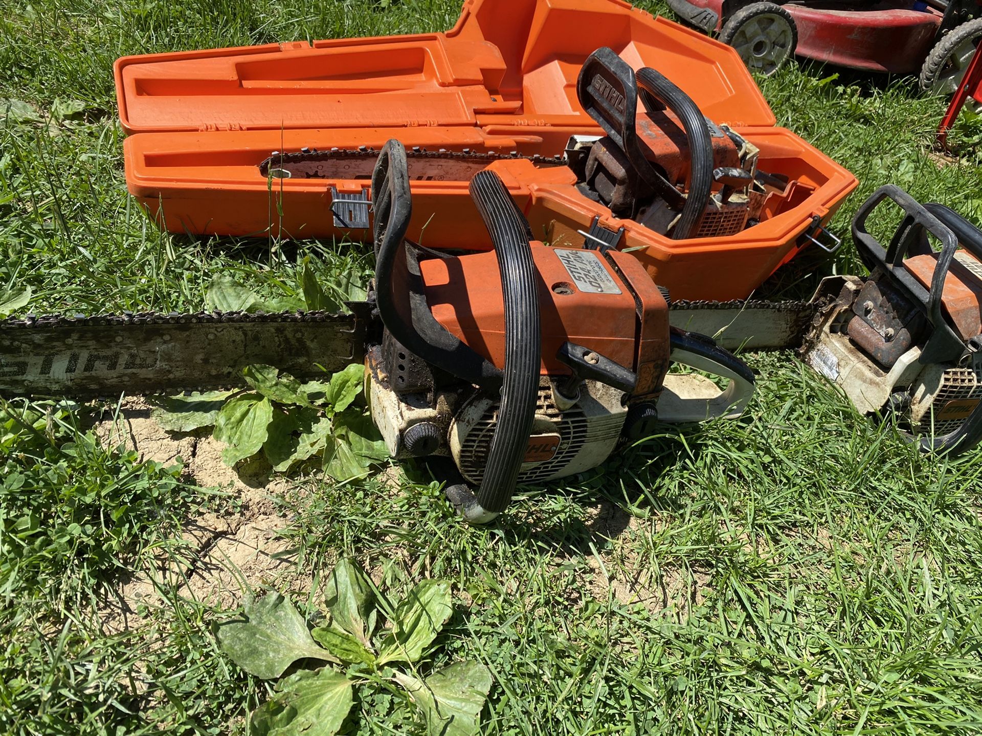 Stihl chainsaws all need work from sitting they will fire on ether but