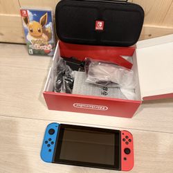 Nintendo Switch Version 1 + Travel Case + Pokémon Game