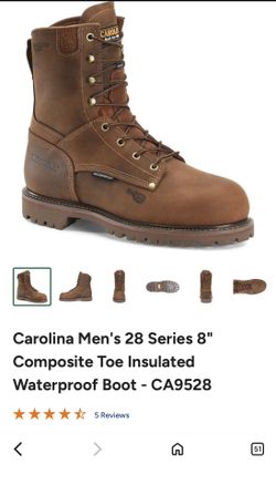 Carolina CA9528 Composite Toe Insulated Leather Work Boots Waterproof Mens 12