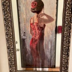 Visser Enterprises Jeweled Lady In Red Art