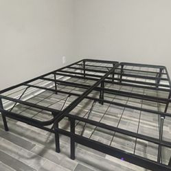 Black Queen Size Platform Bed Frame