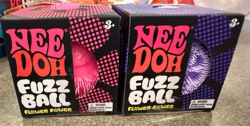 New Authentic Pair of Needoh Flower Power Fuzz Balls $20 for both