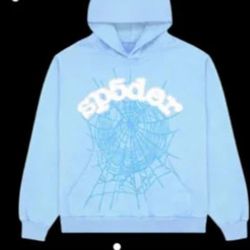 Light Blue Spider Hoodie Any Size