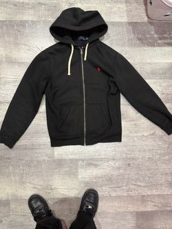 Polo Ralph Lauren Black Zip-Up Hoodie