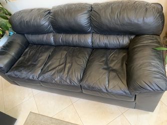 Black Leather Sofa