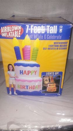 New 7ft. Inflatable birthday cake