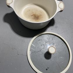 Dean & White Ceramic Pot with Glass Lid | Induction Compatible | Heavy-Duty Cookware