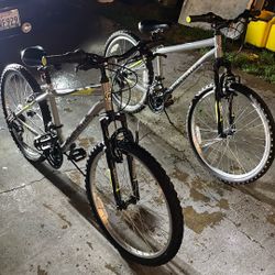 Set 2 Mountain Bikes, Size 24 Road master 18 Speed Like New 100 Each Or 180 For Both