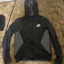 Nike Boys Black And Grey Hoodie 