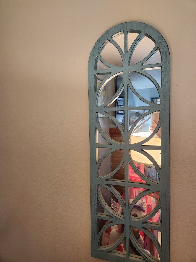 Blue Framed Mirror
