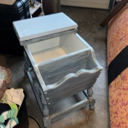 vintage blue storage furniture 