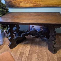 Nice Used Vintage Solid Wood Entry Table. 