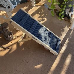 A fold up pet ramp 