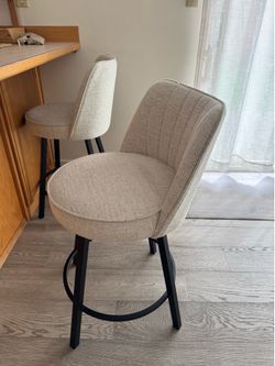 Upholstered Bar Stools (x2)