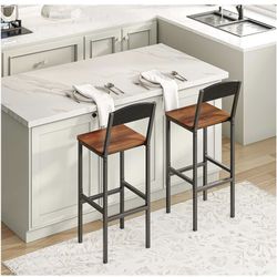 HOOBRO Bar Stools, Bar Chairs with Footrests New In box