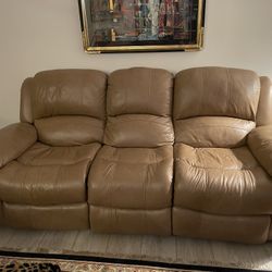 Leather Couches With Recliners  2 For $500
