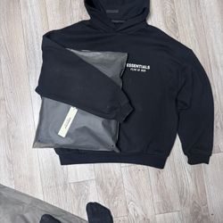 Black Essentials Hoodie