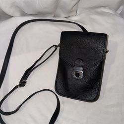 Women’s Crossbody Purse Bag, Small, Black, Phone Pocket