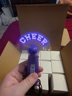 12 LED Light-Up Cheer Fan with Wrist Strap