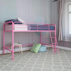 Pink Twin Loft Bed