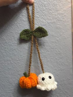 Handmade Pumpkin Car Charm
